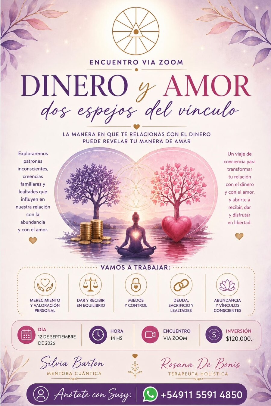 Dinero y Amor, dos espejos del vínculo. Encuentro con Silvia Barton y Rosana De Bonis.